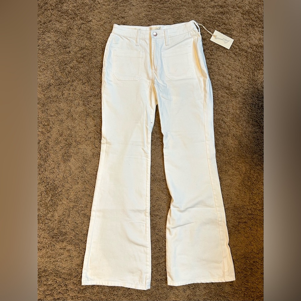 White Flare Pants